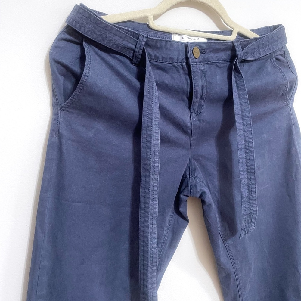 Promod Office Business Casual Trousers or Pants with Waist Tie
